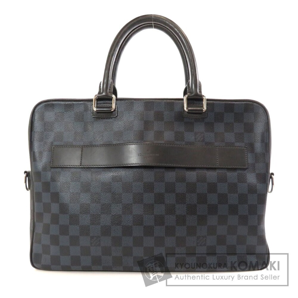 Louis Vuitton Port Business Briefcase Damier Canvas Black Gray